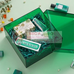 Hàng cao cấp, Hộp mica có nắp đậy trang sức, Mỹ phẩm, hoặc làm kệ trưng bày sản phẩm, nhiều màu sắc