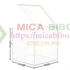 Hộp mica có nắp đậy, nhiều màu sắc, nhiều kích thước, thiết kế theo yêu cầu