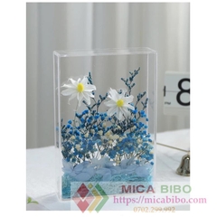 Hộp mica quà tặng hoa, đựng hoa, trang trí sản phẩm, trưng bày Bánh, trái cây, nắp đậy hít nam châm, nhiều kích thước
