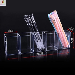 Kệ mica trưng bày bút viết, văn phòng phẩm, nhiều kích thước, thiết kế theo yêu cầu