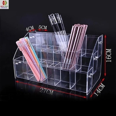 Kệ mica trưng bày bút viết, văn phòng phẩm, nhiều kích thước, thiết kế theo yêu cầu