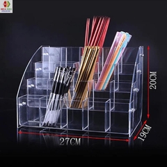 Kệ mica trưng bày bút viết, văn phòng phẩm, nhiều kích thước, thiết kế theo yêu cầu