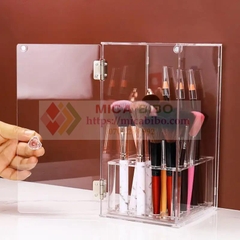 Hộp mica/ Acrylic bảo quản cọ Trang Điểm, Son Môi, Bút Kẻ Lông Mày trong Phòng Tắm, Phòng Ngủ