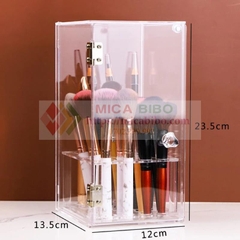 Hộp mica/ Acrylic bảo quản cọ Trang Điểm, Son Môi, Bút Kẻ Lông Mày trong Phòng Tắm, Phòng Ngủ