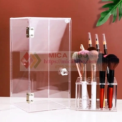 Hộp mica/ Acrylic bảo quản cọ Trang Điểm, Son Môi, Bút Kẻ Lông Mày trong Phòng Tắm, Phòng Ngủ