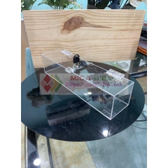 Hộp mica có nắp kèm ổ khóa, hộp đựng thực phẩm, cất giữ trang sức, nhiều kích thước