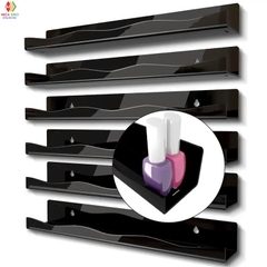 Kệ trưng bày Nail, nước sơn, son, treo tường, dày 3mm, kèm miếng dán ốc vít, nhiều màu sắc