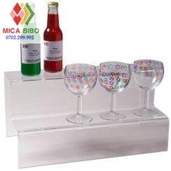 Kệ mica 2 tầng Dài 33cm x Rộng 11cm x Cao 9cm, mỗi tầng cao 4.5cm, Rộng 5.5cm, Dày 3mm