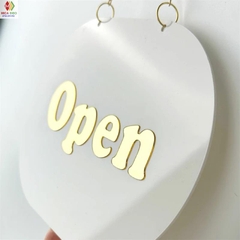 Bảng treo Open/Closed 2 Mặt, Acrylic Nghệ Thuật Trang Trí Cửa Hàng Kinh Doanh Câu Lạc Bộ, Thông Báo Trang Trí Treo Tường