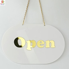 Bảng treo Open/Closed 2 Mặt, Acrylic Nghệ Thuật Trang Trí Cửa Hàng Kinh Doanh Câu Lạc Bộ, Thông Báo Trang Trí Treo Tường