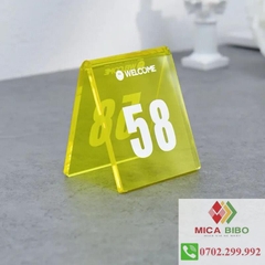 Combo 10-50 Thẻ số để bàn mica, dày 2mm, dùng cho quán ăn, Cafe, nhà hàng, tiệc sinh Nhật, cưới, thiết kế theo yêu cầu