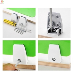 Cao 45cm, Tấm chắn mica, Vách ngăn mica, vách ngăn bàn mica kèm 2 kẹp, nhiều kích thước, vách ngăn bàn văn phòng