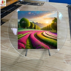 Khung ảnh để bàn mica hình tròn, trong suốt đường kính 25cm ,Acrylic