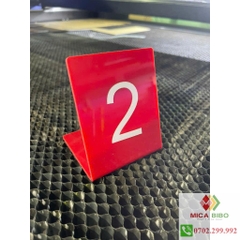 Combo 10-50 Thẻ số để bàn mica, dày 2mm, dùng cho quán ăn, Cafe, nhà hàng, tiệc sinh Nhật, cưới, thiết kế theo yêu cầu