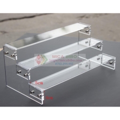 Kệ mica trưng bày sản phẩm, dày 3mm, nhiều tầng, nhiều màu sắc