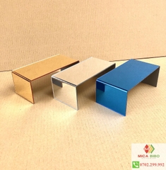 Kệ Mica tráng gương Chữ U, nhiều màu, nhiều kích thước, Dày 3mm