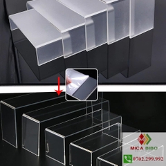 Kệ Mica cỡ trung CHỮ U Trưng Bày Bóp Ví , Giầy & Phụ Kiện- Dày 3 ly- nhiều màu