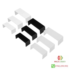 Combo 3 kệ Mica chữ U - dày 3mm kích thước 15x5x7.5cm , 14x5x6cm, 13x5x4.5cm