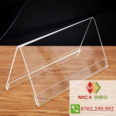 Bảng chức danh mica, menu mica chữ A, bảng giá sản phẩm, tên sản phẩm đủ size