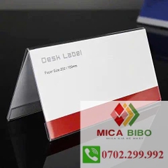 Bảng chức danh mica, menu mica chữ A, bảng giá sản phẩm, tên sản phẩm đủ size