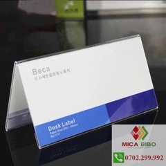 Bảng chức danh mica, menu mica chữ A, bảng giá sản phẩm, tên sản phẩm đủ size