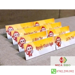 Bảng chức danh mica, menu mica chữ A, bảng giá sản phẩm, tên sản phẩm đủ size