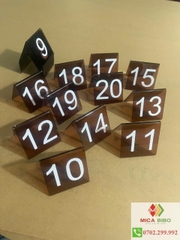 Combo 10-100 Thẻ số để bàn mica, dày 2mm, dùng cho quán ăn, Cafe, nhà hàng, tiệc sinh Nhật, cưới, nhiều màu sắc