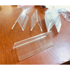 Bảng mica chữ A, kệ mica chức danh để bàn, bảng tên, bảng giá, nhiều kích thước