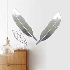 Mica gương Lông Vũ 3D, dày 1mm, Gương Dán Tường Phòng Khách Nghệ Thuật, Trang Trí Nhà Vinyl DIY, Acrylic Tranh Tường