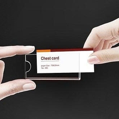 Combo 10-20 Bảng tên nhân viên cài áo - Nam châm & Kim ghim, 60x30mm