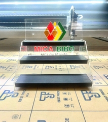 Kệ mica trưng bày nhiều tầng 50x10x5cm ( DxRxC ), mặt gỗ dày 1cm mỗi tầng - nhiều kích thước