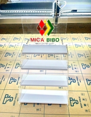 Kệ mica mặt gỗ trưng bày 25x10x5cm ( DxRxC ), Dày 1cm mỗi tầng - nhiều kích thước