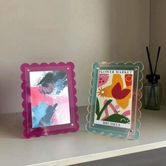 Khung ảnh Acrylic trong suốt A4 A5 A6 có chân đế từ tính DIY Poster Tranh treo tường để bàn