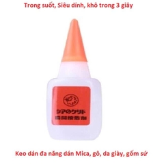 Keo dán đa năng siêu dính trong suốt dán mica, gỗ, da giày, gốm sứ, keo khô trong 3 giây