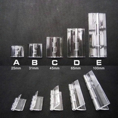 Bản lề mica 100x42mm, Bản lề nhựa mica trong suốt dài 10cm, dùng làm hộp mica,thùng phiếu