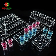 Khay ly rượu mica dùng cho quán bar, nhà hàng, tiệc cưới