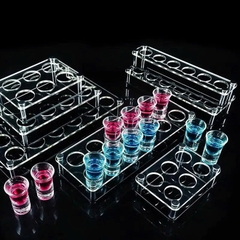 Khay ly rượu mica dùng cho quán bar, nhà hàng, tiệc cưới
