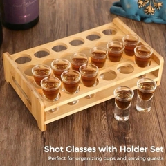 Khay ly rượu bằng gỗ dùng cho quán bar, nhà hàng, tiệc cưới