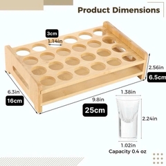 Khay ly rượu bằng gỗ dùng cho quán bar, nhà hàng, tiệc cưới