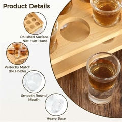 Khay ly rượu bằng gỗ dùng cho quán bar, nhà hàng, tiệc cưới