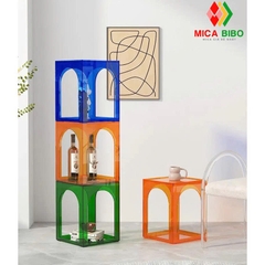 Bàn Sofa Acrylic Phòng Khách Đơn Giản, Bàn Trà sang trọng, bàn Phòng Ngủ, nhiều màu  30x30x40cm