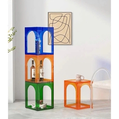Bàn Sofa Acrylic Phòng Khách Đơn Giản, Bàn Trà sang trọng, bàn Phòng Ngủ, nhiều màu  30x30x40cm