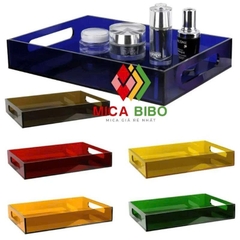 Khay phục vụ Acrylic Trang trí Bàn,cà phê Khay có tay cầm Trang trí Thực phẩm Trà Trái cây, Món tráng miệng cho Quầy bar