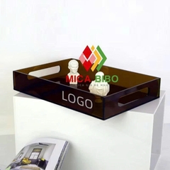 Khay phục vụ Acrylic Trang trí Bàn,cà phê Khay có tay cầm Trang trí Thực phẩm Trà Trái cây, Món tráng miệng cho Quầy bar