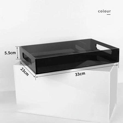 Khay phục vụ Acrylic Trang trí Bàn,cà phê Khay có tay cầm Trang trí Thực phẩm Trà Trái cây, Món tráng miệng cho Quầy bar
