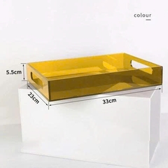 Khay phục vụ Acrylic Trang trí Bàn,cà phê Khay có tay cầm Trang trí Thực phẩm Trà Trái cây, Món tráng miệng cho Quầy bar