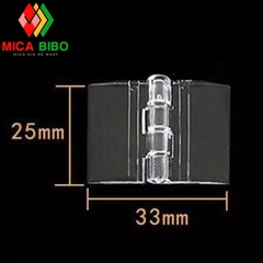 Bản lề mica, bản lề cửa mica, nhiều kích thước, dùng làm hộp mica, thùng phiếu.