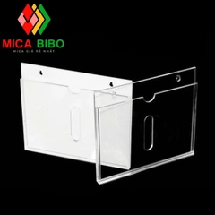Kệ mica treo tường, Kệ checklist treo tường mica A3 A4 A5 A6, tặng kèm 2 miếng dán tường