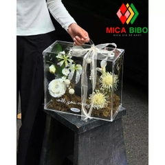Vali Hoa - Hộp Quà Tặng Mica Trong Suốt - Quà Tết - nhiều Kích Thước