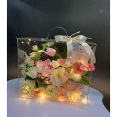 Vali Hoa - Hộp Quà Tặng Mica Trong Suốt - Quà Tết - nhiều Kích Thước